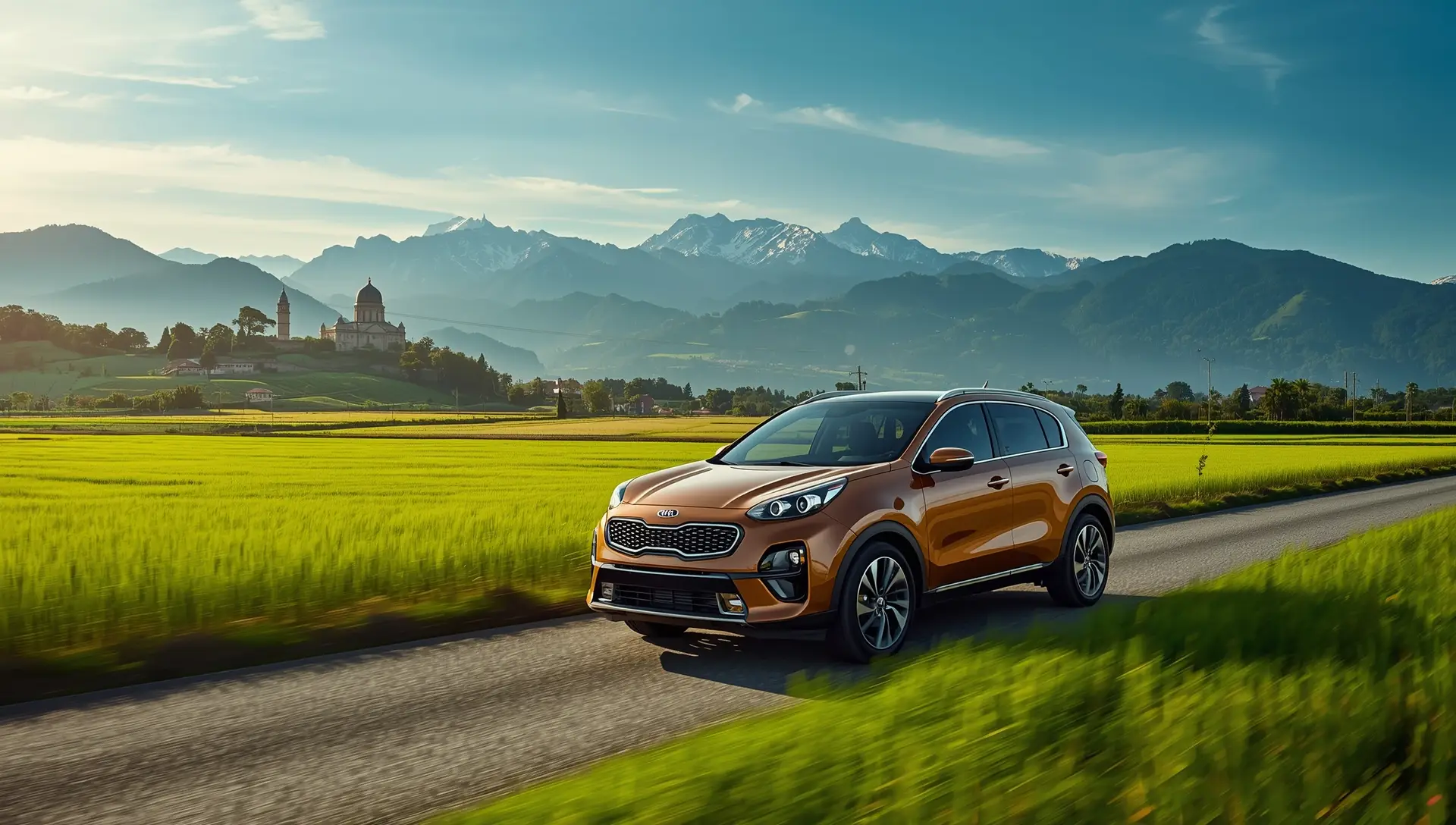 Paesaggio Novara e Auto